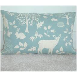 "Tempur Travel Pillow Cover Small Deer Fox Owl Cushion Sham 10x16 Duck Egg 40x26cm Bolster Oblong Case Pillowcase 16""x10" - thumbnail 1