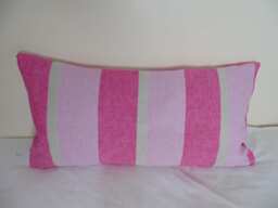 Designers Guild Brera Striscia Peony 100% Linen Cushion Cover - thumbnail 1