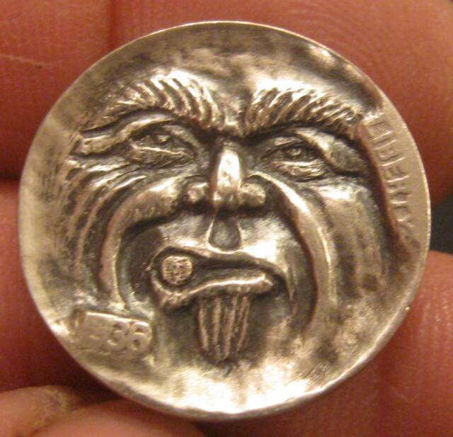 Deep Carved Hobo Nickel, I Love Carving Faces #1