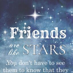 Friends Are Like Stars... A4 Wall Art Sign - Digital Download - thumbnail 2