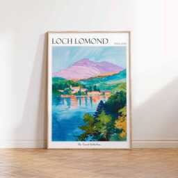 Loch Lomond Travel Poster Scottish Highlands Scenery Art Print - thumbnail 2
