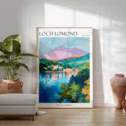 Loch Lomond Travel Poster Scottish Highlands Scenery Art Print - thumbnail 3