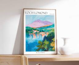 Loch Lomond Travel Poster Scottish Highlands Scenery Art Print - thumbnail 1
