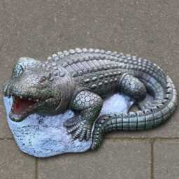 Realistic Concrete Crocodile Sculpture Outdoor Wild Animal Statue Stone Alligator Figurine Handcrafted Wildlife Garden Ornament Animal Art - thumbnail 3