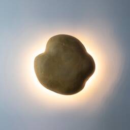 Sconce Lighting, Plug in Wall From Paper Mache, Lamp Daisy French Ugier - thumbnail 2
