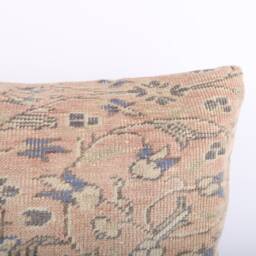 Handwoven Turkish Kilim Lumbar Pillow Bohemian Home Decor - 16x24 Inch - thumbnail 3
