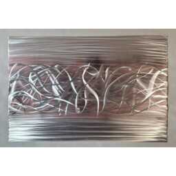 Charged. Modern Abstract Metal Wall Art, Rose Gold, Grey & Silver, Indoor/Outdoor