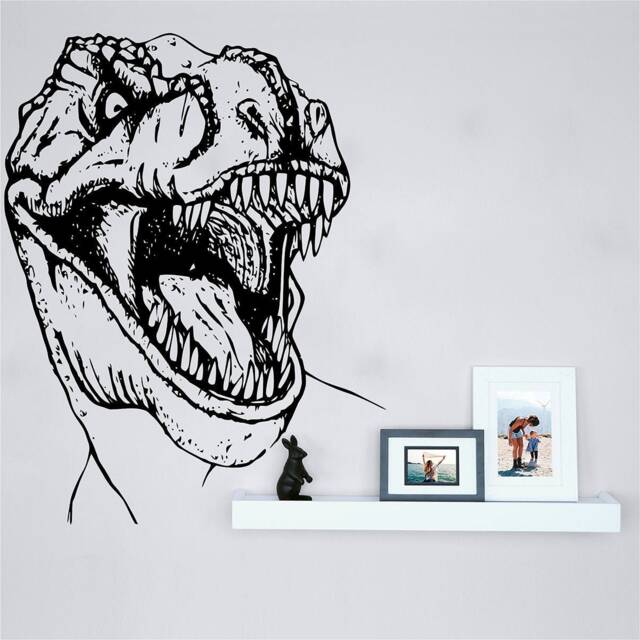 T-Rex Dinosaur Sticker, Vinyl Wall Art Sticker, Transfer, Mural, Stencil, Easy To Apply, Instructions Included, Matt Finish - image 1