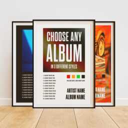 Personalised Album Print - Custom Music Poster Any Wall Art Spotify Style Gift For Lover Tracklist - thumbnail 1