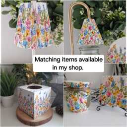 Beautiful Decoupaged Electric Floral Meadow Candle Warmer Lamp. Table Lamp.wax Melter.flameless.hand Decorated - thumbnail 4
