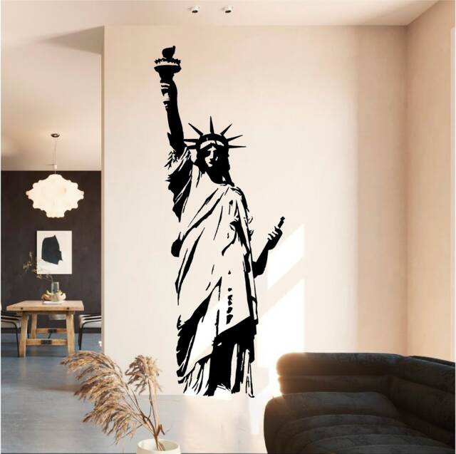 Statue Of Liberty - Vinyl Wall Art, Decal, Sticker, Transfer, Mural, Removable, Decor, Interior, Exterior, Peel & Stick, Full 0473 - image 1