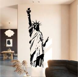 Statue Of Liberty - Vinyl Wall Art, Decal, Sticker, Transfer, Mural, Removable, Decor, Interior, Exterior, Peel & Stick, Full 0473 - thumbnail 1