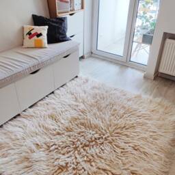 Handmade Wool Flokati Coverlet, Soft & Cozy Shaggy Blanket, Throw For Sofa, Couch, Or Bed, Fluffy Rug, Hand Woven Scandi Rug - thumbnail 3
