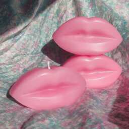 Kiss Candle - Lip Shaped Sculptural Candle, Bold Romantic Home Decor, Funky Statement Piece - thumbnail 2