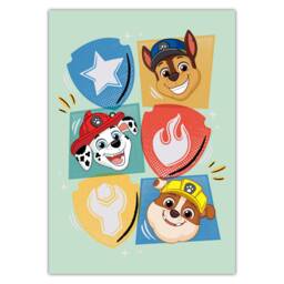 Paw Patrol Print - Chase Marshall & Rubble Heads Icons Poster Wall Art - thumbnail 3