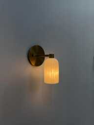 Alabaster Marble Wall Sconce Handmade Solid Brass Fixture Handcrafted Luxury Elegant Interior Lighting