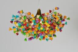 Rainbow Flower Chandelier Handmade Resin Floral Ceiling Light