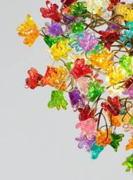 Rainbow Flower Chandelier Handmade Resin Floral Ceiling Light - thumbnail 2