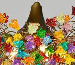 Rainbow Flower Chandelier Handmade Resin Floral Ceiling Light - thumbnail 3