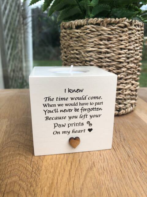 Personalised Pet Memorial Candle in Memory Of A Beloved Pet. Loss Dog Cat. Bereavement Sympathy. With Any Name Added If You Would Like - image 1