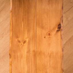 Rustic Live Edge Bench With Chunky Trapezium Legs - Industrial Reclaimed Timber Style - thumbnail 2
