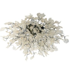 Flush Mount Lighting With Transparent Clear Flowers, Wild Looking Ceiling Mount For Kitchen, Living Room - thumbnail 2