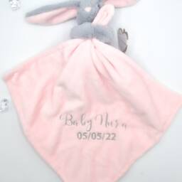 Personalised Custom Baby Girl Comforter, Embroidered Gift, Gift For Baby, Gifts, Her, Him - thumbnail 3