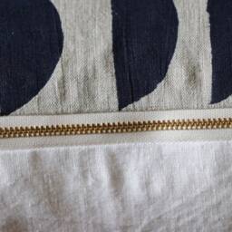 Indigo Linen Pillow Cover Hand Block Printed Boho Chic Home Decor - thumbnail 4