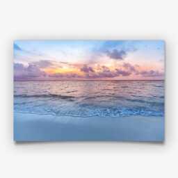 Beach Sunset Print, Coastal Ocean Wall Art Poster, Seaside Home Decor - thumbnail 3