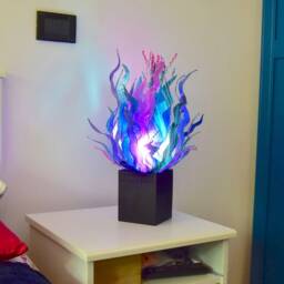 Modern Handmade Resin Table Lamp With Sea Plant Shapes & Colors - thumbnail 4