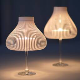 Miss Molly White, Lamp Shades For Wine Glasses As Tea Light Table Lamp, Birthday Anniversary Wedding Decor, Set Of 2/4/10 - thumbnail 3