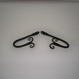 Curtain Tie Backs in Wrought Iron Sold Pair Ram Dble Scroll Different Sizes - thumbnail 2