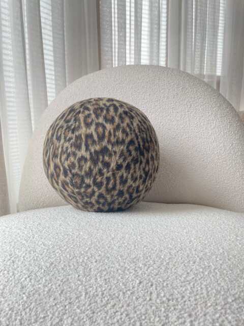 Leopard Sphere Pillow-Ball Decorative Pillow-Best Seller Home Decor-Modern Minimalism-Fluffy - image 1