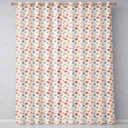 Soft Watercolour Autumn Leaf With Multicolour Maple Leaves Readymade Eyelet Ring Top Thermal 100% Blackout Curtains - thumbnail 2