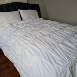 White Duvet Cover Gathered Twin Xl Dorm Bedding, Queen Oversize Super King Stylish Ruched Cotton Shabby Chic Bedding Nurdanceyiz - thumbnail 4