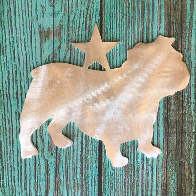 English Bulldog, Adorable Dog Christmas Tree Topper, Holiday Decoration, Aluminum, Georgia Bulldogs, Star, Lover Gift, Yard Stake Or Art - image 1