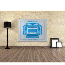 Print Of Vintage Ford Field Seating Chart On Photo Paper, Matte Paper Or Canvas - thumbnail 1