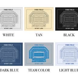Print Of Vintage Ford Field Seating Chart On Photo Paper, Matte Paper Or Canvas - thumbnail 2