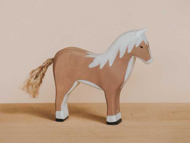 Wooden Horse, Foal, Handmade Animal, Montessori Toy, Figure Animal, Waldorf Horse, Christmas Gift, Woodland Animals Toy - image 1