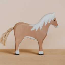 Wooden Horse, Foal, Handmade Animal, Montessori Toy, Figure Animal, Waldorf Horse, Christmas Gift, Woodland Animals Toy - thumbnail 2
