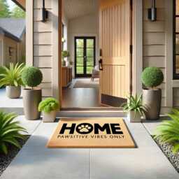 Home Pawsitive Vibes Only - Fun & Furry Welcome Doormat For Pet Lovers Durable Coir Mat With Custom Design Options Funny Gift - thumbnail 3