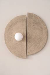 Handmade Ceramic Wall Sconce Large Wabi Sabi Light - thumbnail 1