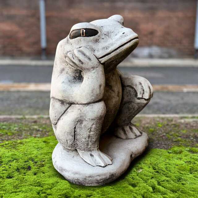 Concrete Frog Sculpture Stone Swamp Figurine Outdoor Animal Ornament Garden Pond Decor Handmade Cement Toad Statue Frog Lover Gift Yard Art - image 1