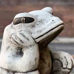 Concrete Frog Sculpture Stone Swamp Figurine Outdoor Animal Ornament Garden Pond Decor Handmade Cement Toad Statue Frog Lover Gift Yard Art - thumbnail 4