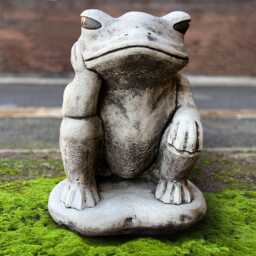 Concrete Frog Sculpture Stone Swamp Figurine Outdoor Animal Ornament Garden Pond Decor Handmade Cement Toad Statue Frog Lover Gift Yard Art - thumbnail 2