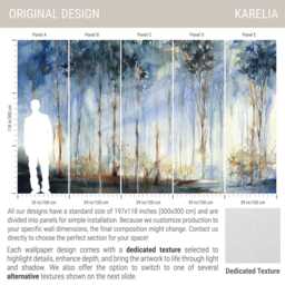 Misty Woodland Wall Mural Contemporary Nature Wallpaper - thumbnail 3