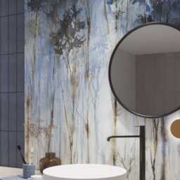 Misty Woodland Wall Mural Contemporary Nature Wallpaper - thumbnail 2