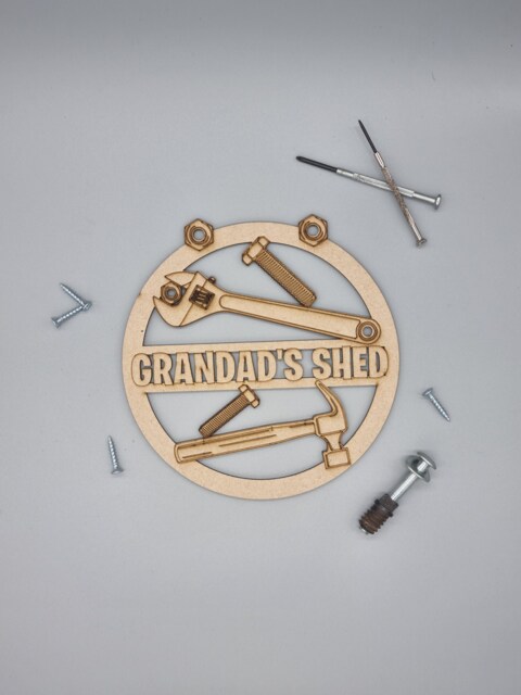 Grandad's Shed Sign, Wooden Wall Art, Grandpa Gift - image 1