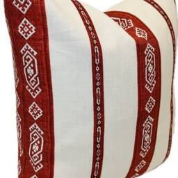 Carolina Irving Larissa Stripe Tomato Cushion Cover Pillow Doublesided - thumbnail 2