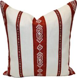 Carolina Irving Larissa Stripe Tomato Cushion Cover Pillow Doublesided - thumbnail 1